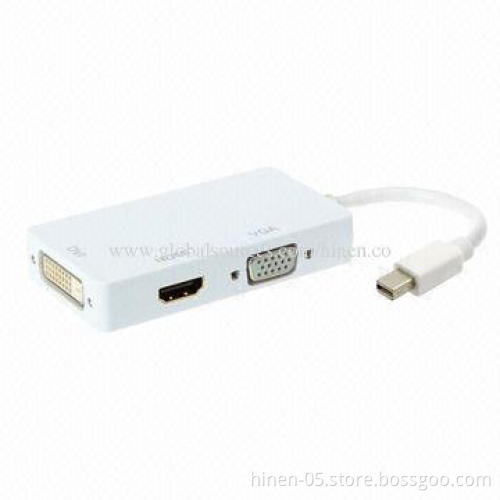 Mini DisplayPort to DVI/HDMI/VGA Adapter, Supports Mini DisplayPort 1.1A Dual-mode Input